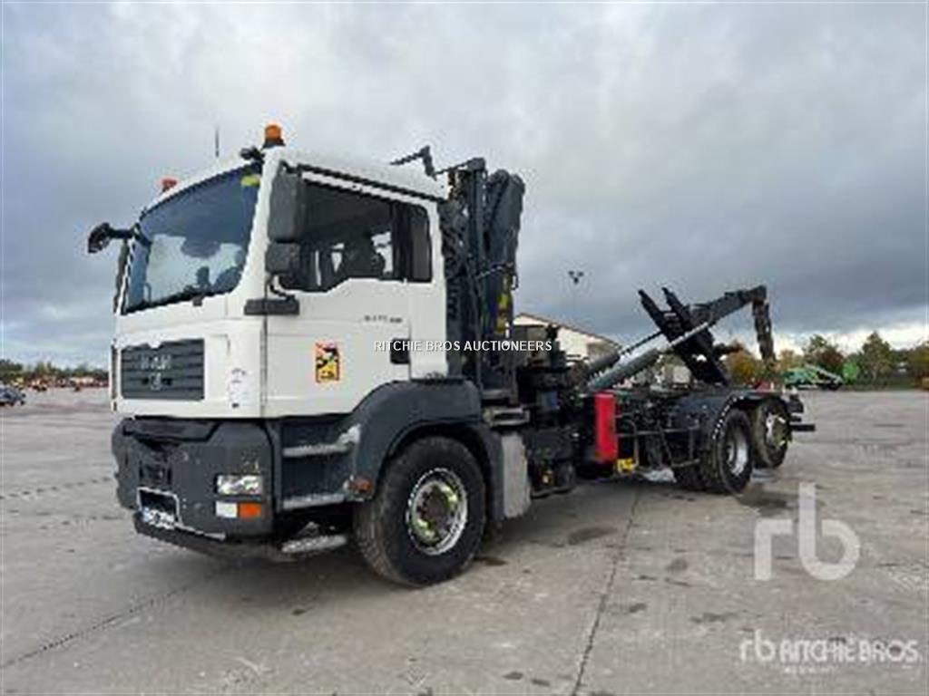 Man Tga X Camion Ampliroll Avec Grue D Occasion Poids Lourds