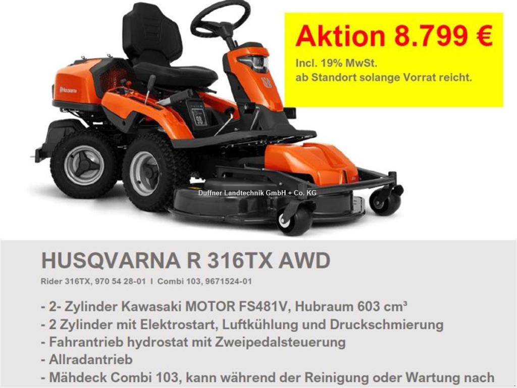 Second hand HUSQVARNA RIDER 316TX AWD ALLRAD Micro tractor 2023